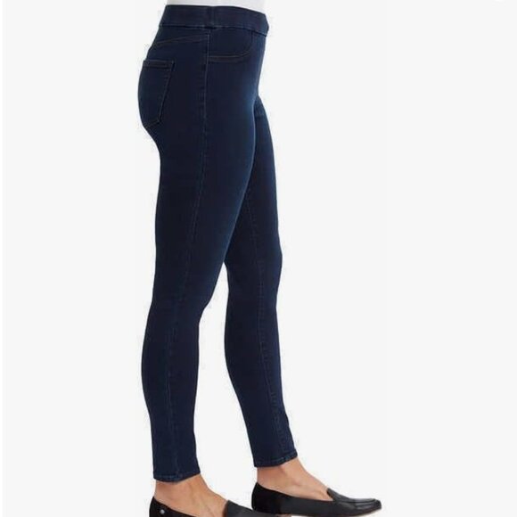 Gloria Vanderbilt Women's Pull-on Comfort Jeans High Rise - Dark Blue(Beverly) - Picture 3 of 4